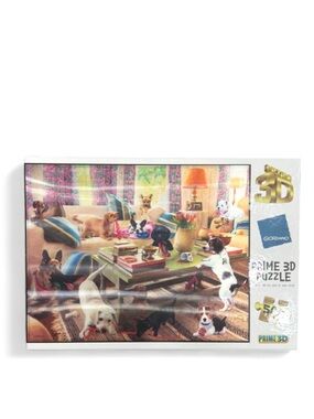 Prime 3D Puzzle Colorful Dog Living Room Scene (500 pcs.)